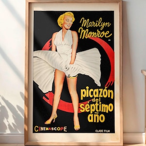 Vintage The Seven Year Itch Poster Print - DIGITAL Marilyn Monroe Wall Art, Classic Movie Poster, Retro Film Decor, 1950s Hollywood