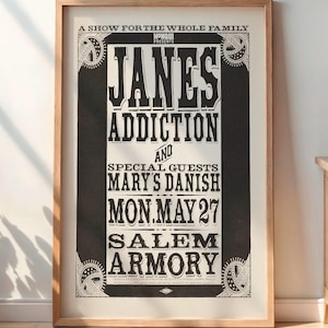 Janes Addiction Concert Poster - Etsy