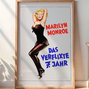 Vintage The Seven Year Itch Poster Print - DIGITAL Marilyn Monroe Wall Art, Classic Movie Poster, Retro Film Decor, 1950s Hollywood