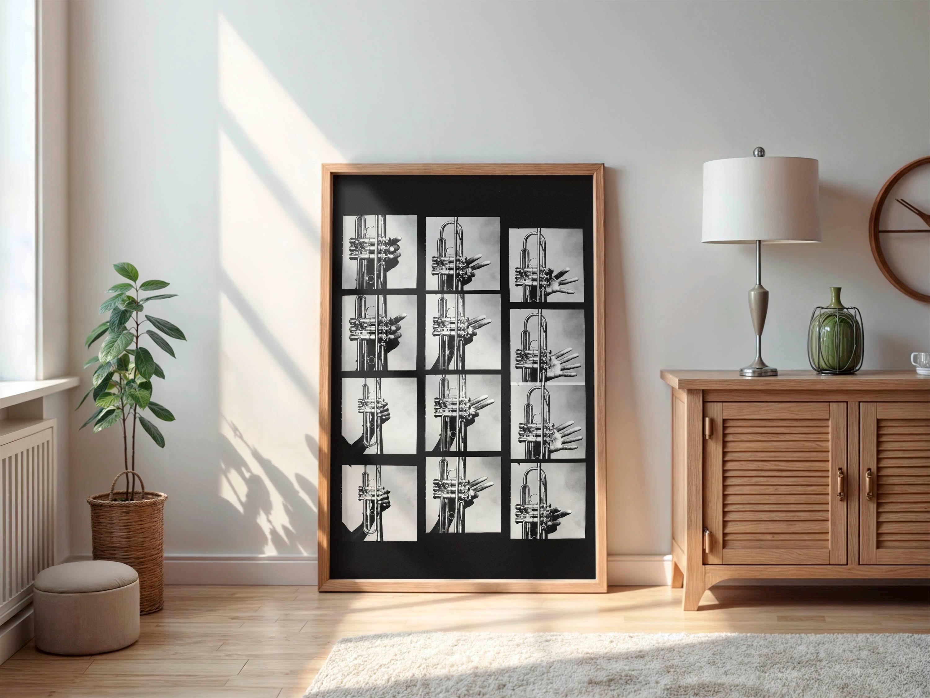 12 Hands of Miles Davis and His Trumpet - DIGITAL Black & White