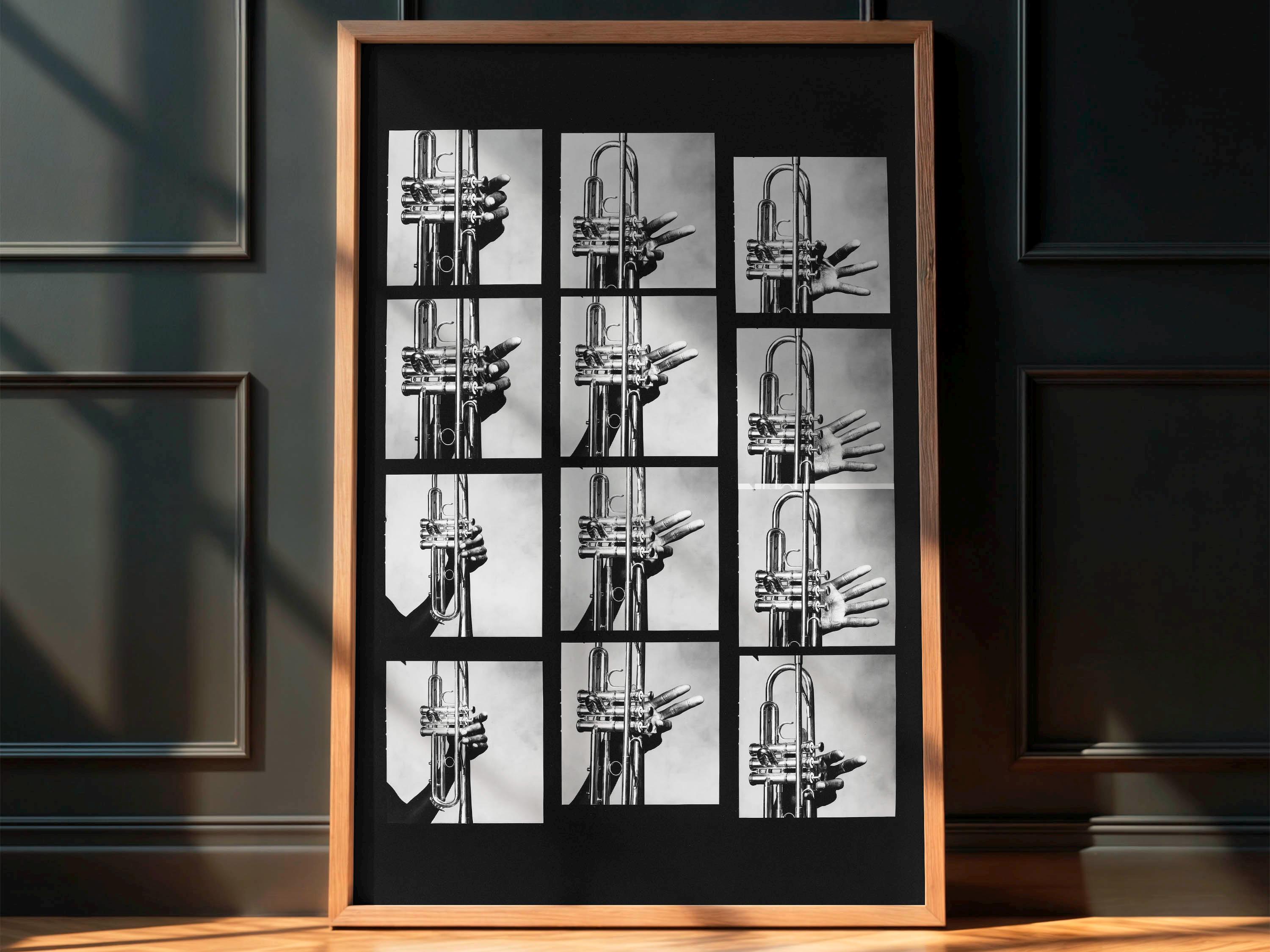 12 Hands of Miles Davis and His Trumpet - DIGITAL Black & White