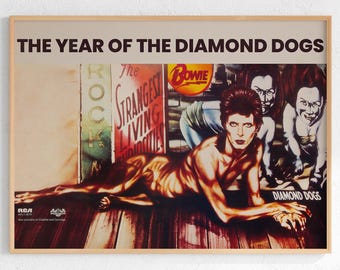 David Bowie Diamond Dogs Promo Poster 1974 - DIGITAL - Glam Rock Wall Art