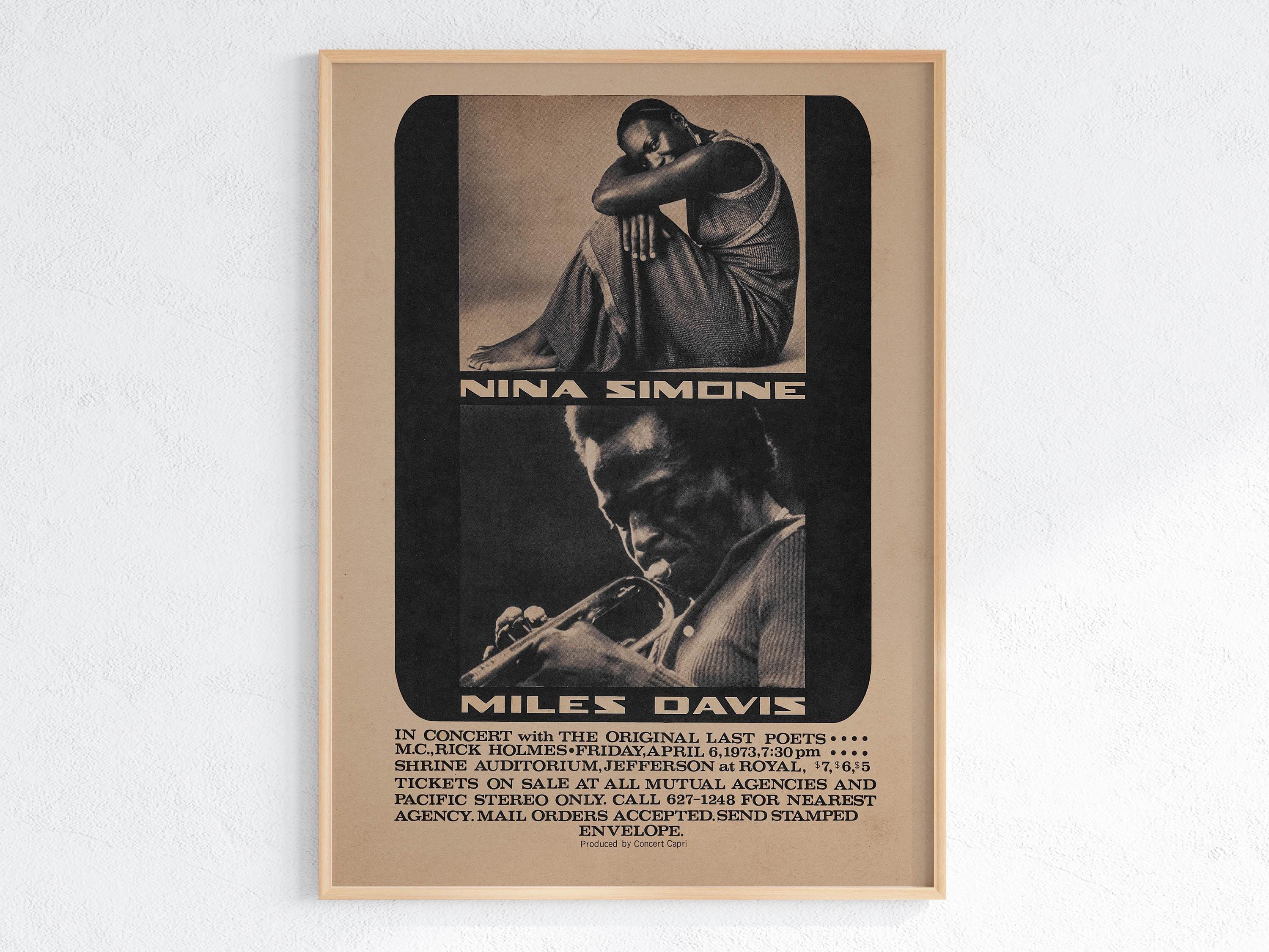 MILES DAVIS ポスターヴィンテージ Miles Davis hands to face portrait, Super Rare vintage UK