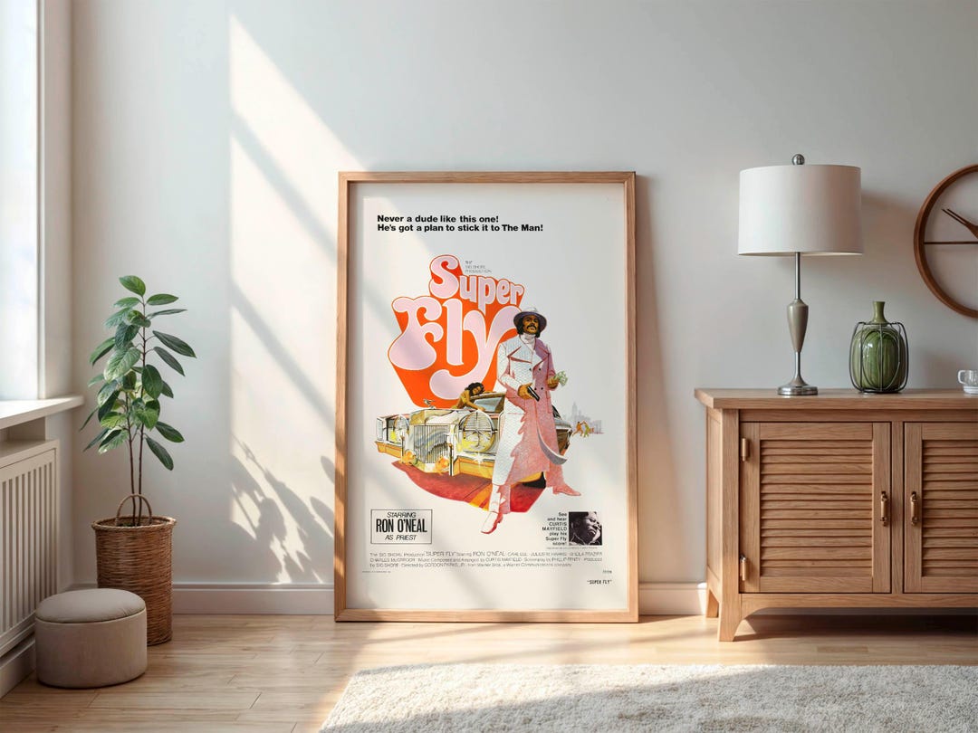 Super Fly (1972) Movie Poster - Blaxploitation Film Art - DIGITAL