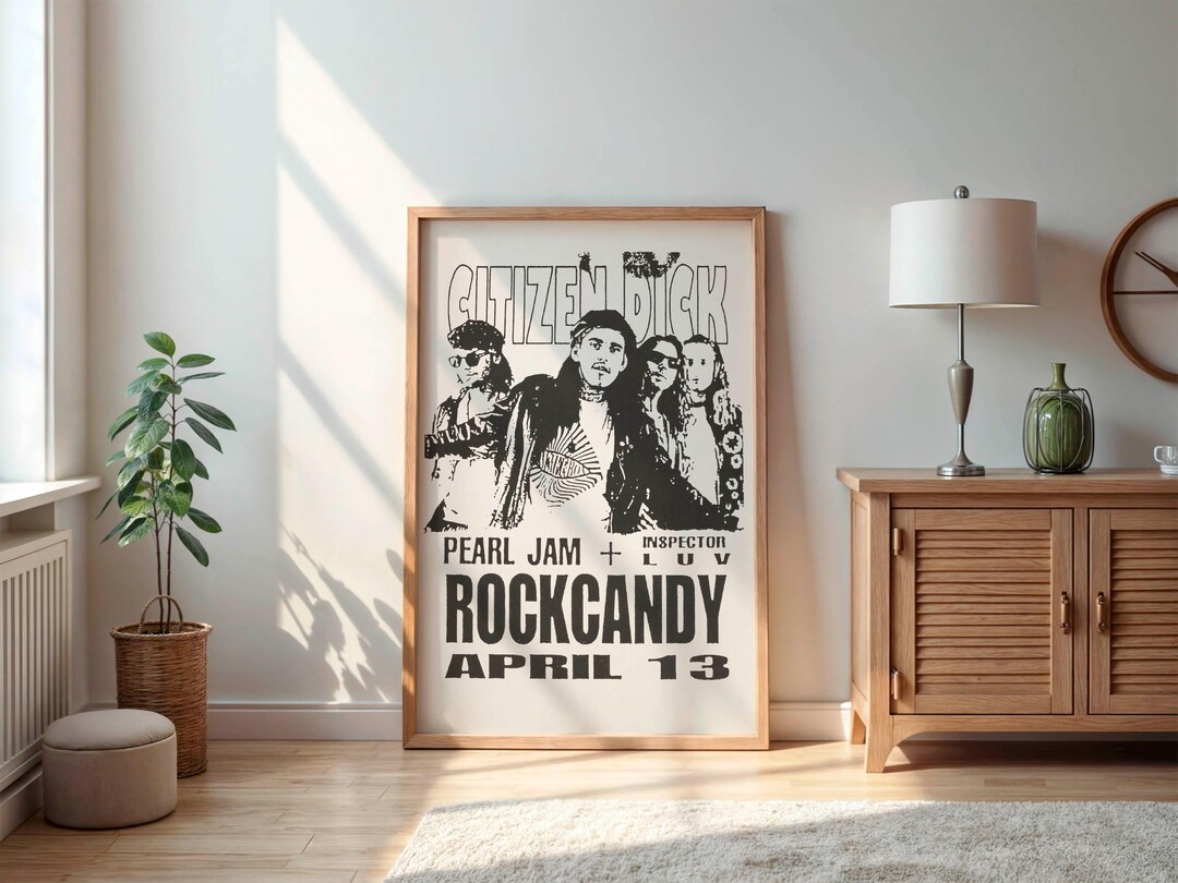 Pearl Jam / Citizen Dick - RKCNDY Concert Poster / 