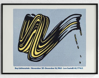 Brushstroke by Roy Lichtenstein - Leo Castelli Gallery 1965 Exhibition Poster - DIGITAL - Pop Art Wall Art