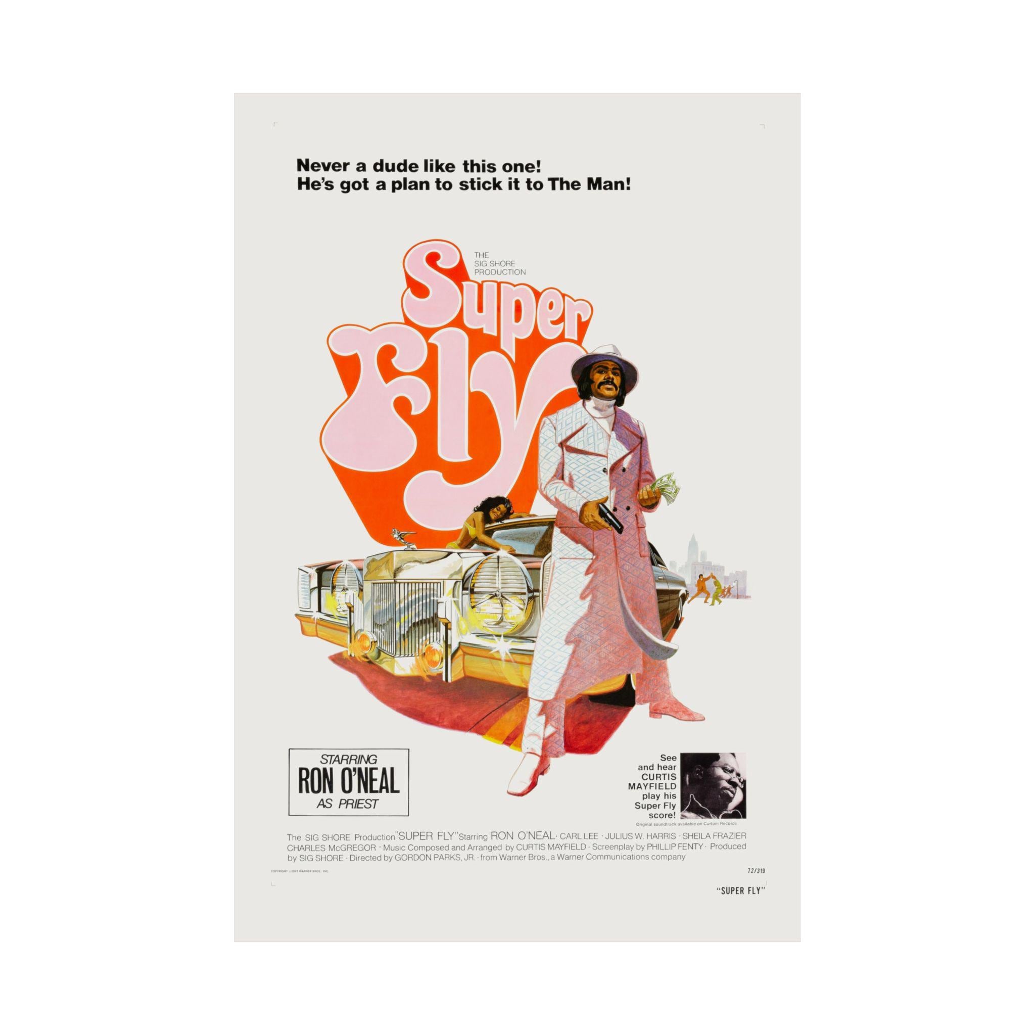 SUPERFLY POSTER ポスター curtis mayfield レア Super Fly- Spanish Release- Original Vintage Poster - Authentic