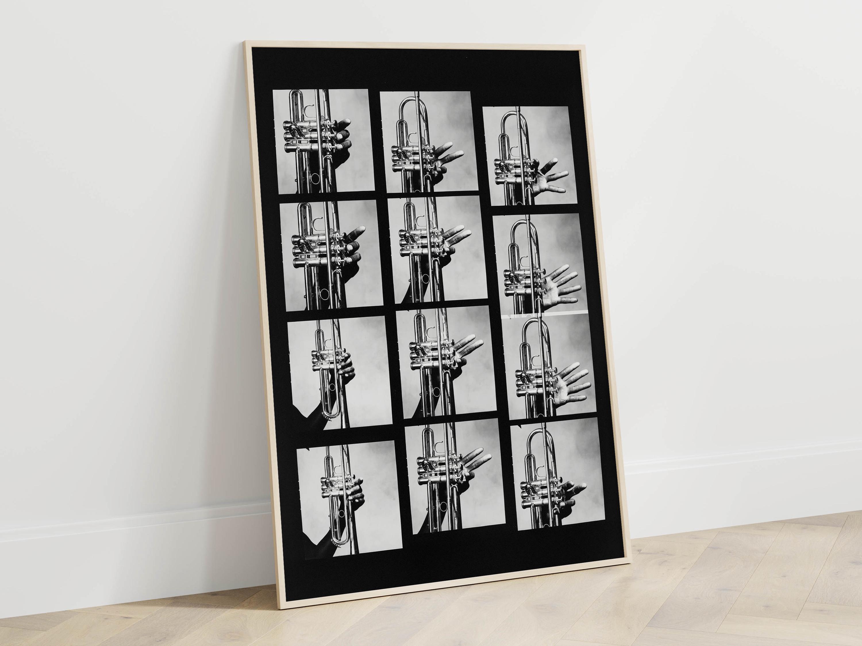 12 Hands of Miles Davis and His Trumpet - DIGITAL Black & White