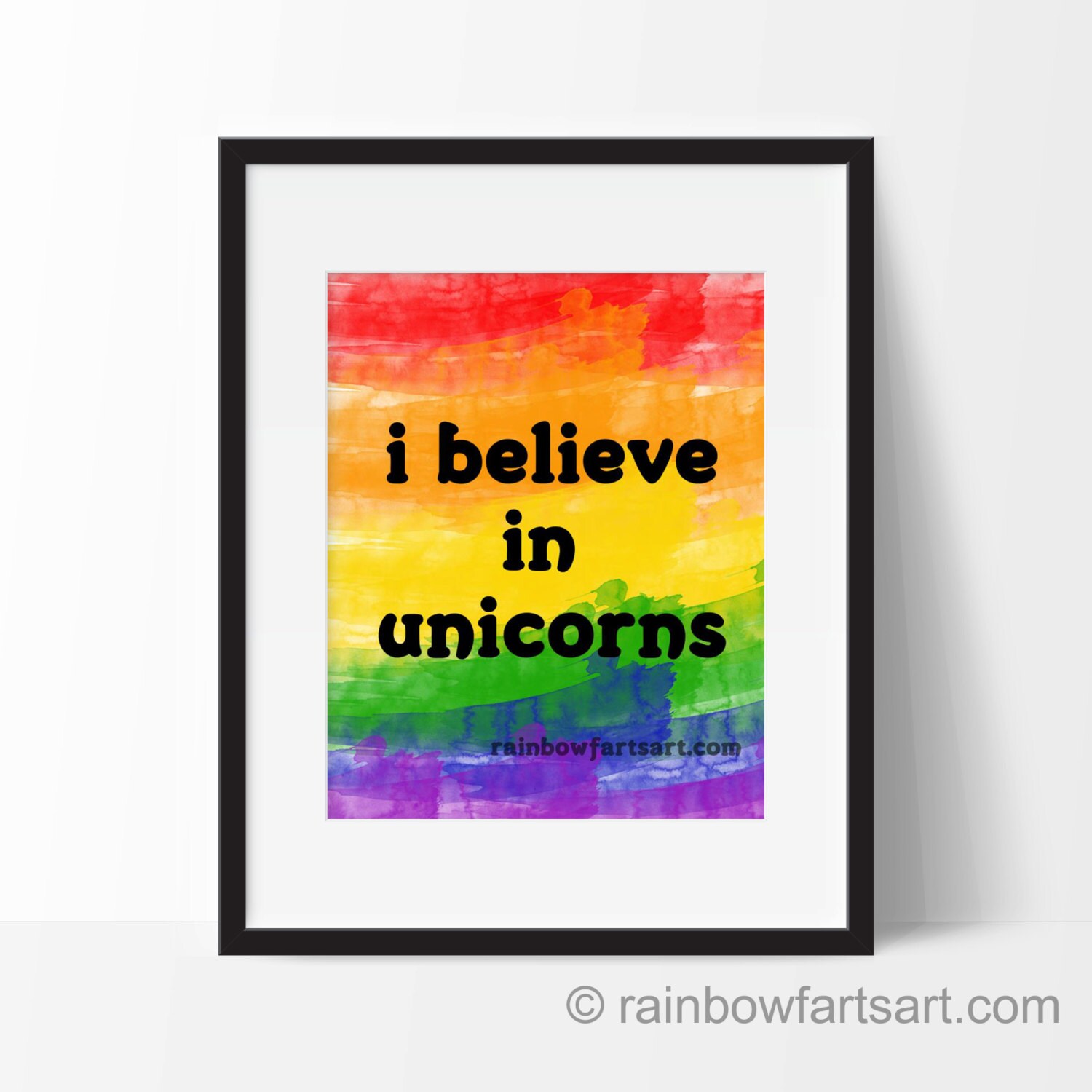 Print: i believe in unicorns signed art printn in | Etsy
