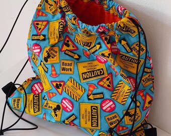 Little backpack for boys, little kids gym bag, kids drawstring bag, little boys gymbag, fabric children&#39;s bag, cool gifts for little boys