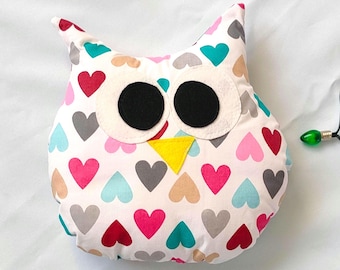 Owl pillow, owl cushion, nursery decor, babyroom pillow, owl stuffy, nursery gift, bird home decor, owl gift for toddlers, kid gift