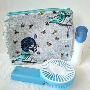 Monedero de hadas para niñas, Monedero de tela con estampado de hadas, Monedero para niñas con mariposas, Monedero con cremallera para niñas, Monedero para niñas con hadas