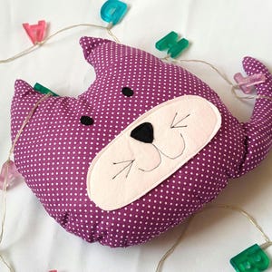 Stuffed cat pillow, cat cushion, cat plushie for kid's, plush cat soft toy, gift for cat owners, cat mama gift, cat themed decor, cute toy