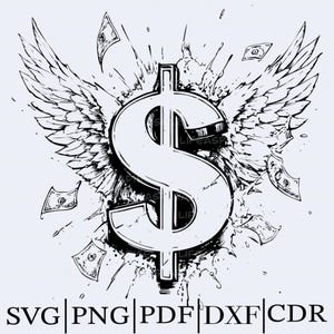 Money SVG Currency PNG Money Vectors SVG for Shirts Cash svg Instant Download Money Bag svg File for Cricut Money Clipart Coin svg