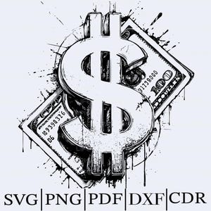 Money SVG Currency PNG Money Vectors SVG for Shirts Cash svg Instant Download Money Bag svg File for Cricut Money Clipart Coin svg