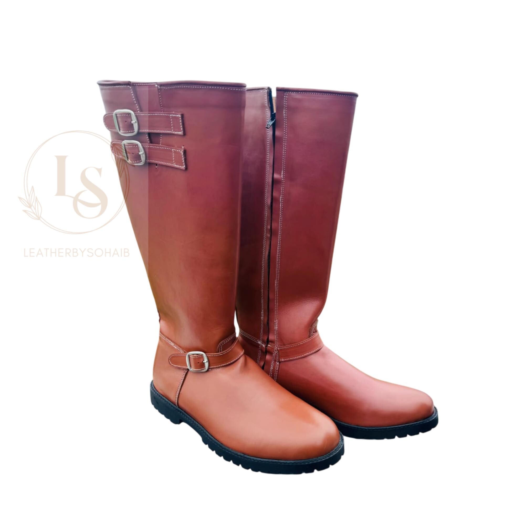 Men’s Brown Horse Riding Boots | Premium Tall Equestrian Boots ...