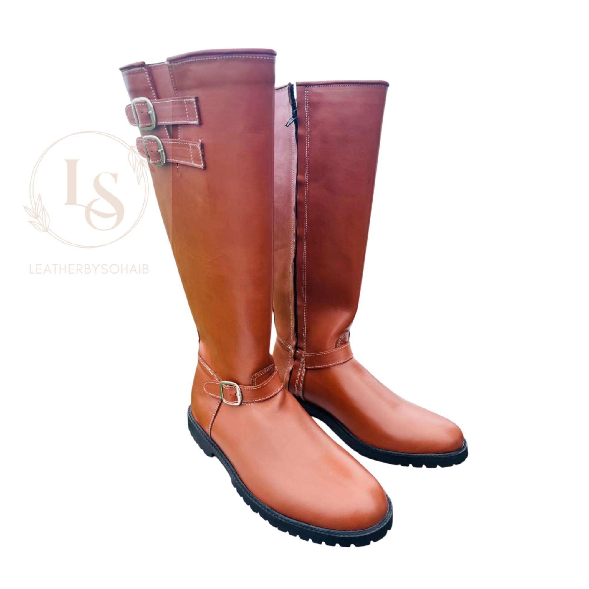 Men’s Brown Horse Riding Boots | Premium Tall Equestrian Boots ...