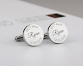 Engraved Engraved Cufflinks, Wedding Cufflink, Groomsman Wedding Cufflink, Best man Cufflinks, Wedding Gift Grooms Cufflink Personalised