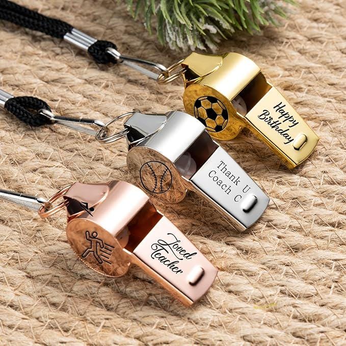 Custom Engraved Coach Whistle – Personalised Gift for Coaches, Teachers ...