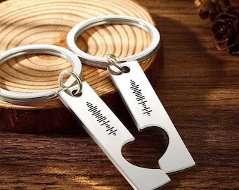 Personalised Spotify Heart Keychain Scannable Music Keychain Personalised Gift Keychain Engraved, Customised Gift, Personalised Keyring