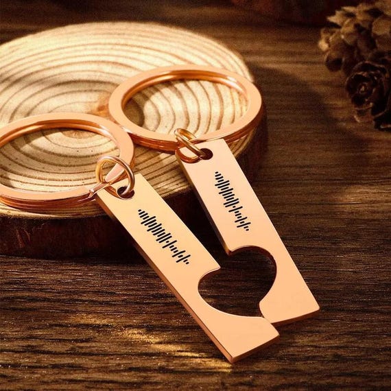 Personalised Spotify Heart Keychain Scannable Music Keychain