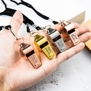 Custom Engraved Coach Whistle – Personalised Gift for Coaches, Teachers, Birthdays, Football Whistle, Referee Whistle, Back to School Gift