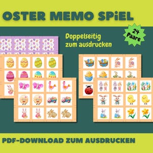 Vind plaatjesparen, het memo-, zoek- en memoryspel met prachtige paas- en lentemotieven om uit te printen (zoekspel, memory, memorie, spel).