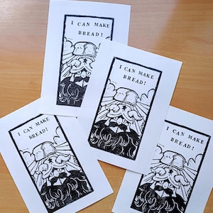 Senshi de Delicious in Dungeon - Impression artisanale linogravure, conception de fanart originale - Format A5 (Dungeon Meshi) personnalisable cadeau personnalisé
