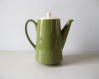 Vintage 1960s Coffee Pot Avocado Green Teapot Vintage 1960s Coffee Pot Avocado Green Teapot