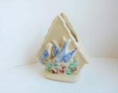 Vintage birdhouse planter wall pocket
