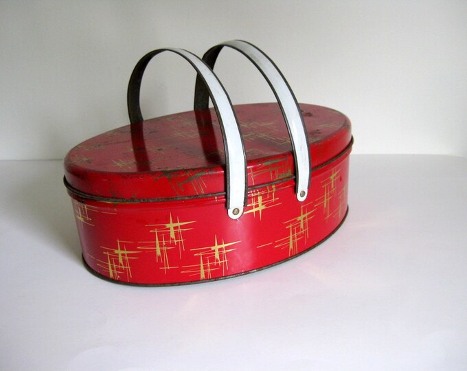 Vintage Tin Basket Style Etsy