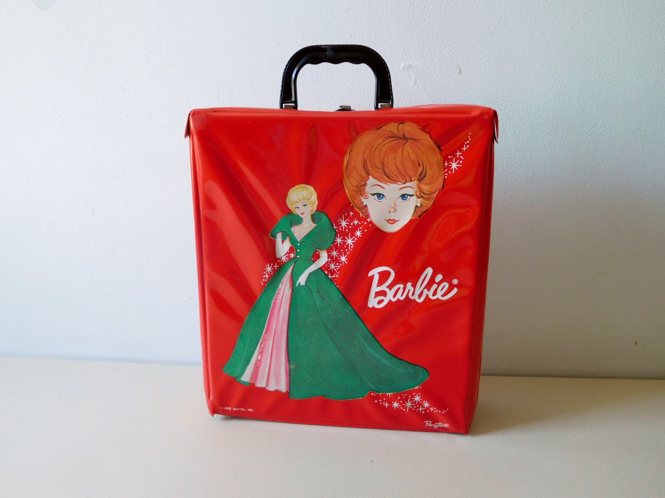Vintage 1963 Barbie doll case Barbie Ponytail clothes suitcase Etsy