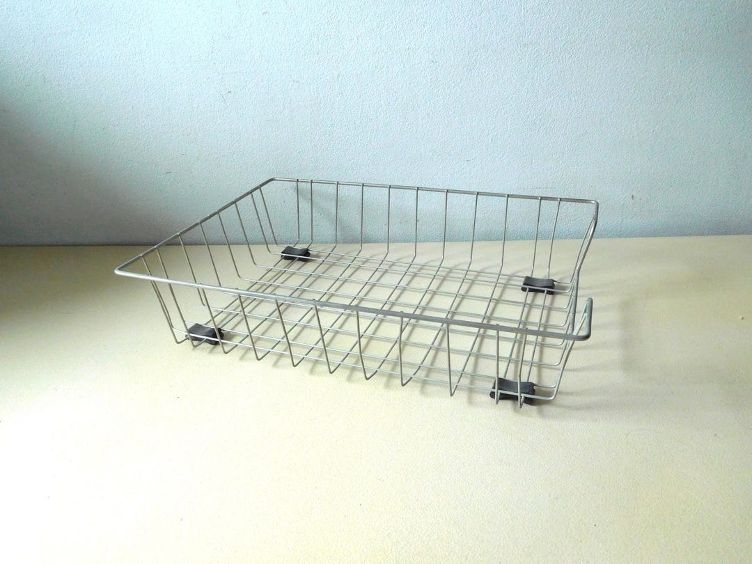 Vintage Wire File Tray Metal Basket - Etsy