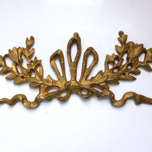 Brass ribbon wall decor Brass bow