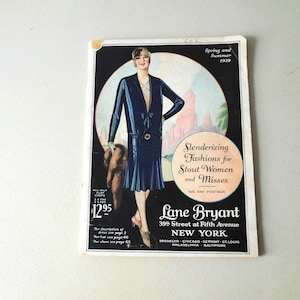 Vintage 1929 Lane Bryant catalog spring summer larger size women&#39;s clothing