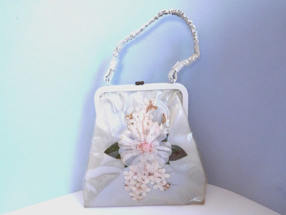 Pink & White VInyl Handbag – AZALEA
