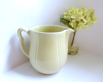 Vintage pottery pitcher jug 1940s