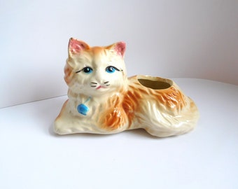 Vintage cat planter 1950s