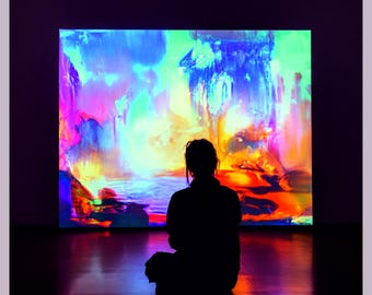 Custom LED Lightbox Wall Art: Dimmable Backlit Photo Frame, Artwork Display