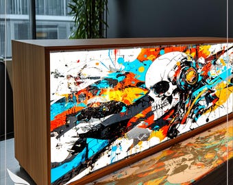 Graffiti Art LED Lightbox: Handmade Urban Street Style Lamp With Remote