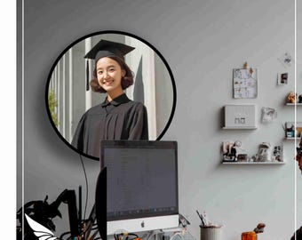 Backlit Graduation Photo Frame: Vegan Leather LED Lightbox