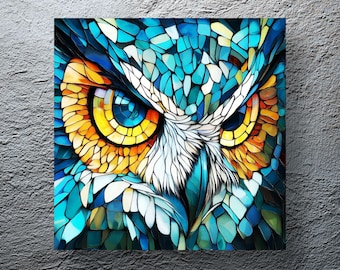 Owl Lightbox / Fractal Design LED Wall Art