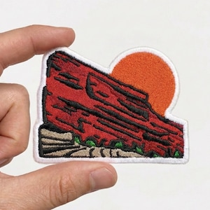 Red Rocks Colorado Embroidery Iron-On Patch