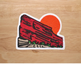 Red Rocks Colorado Embroidery Iron-On Patch