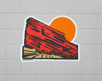 Red Rocks Sticker | Denver Colorado Sticker