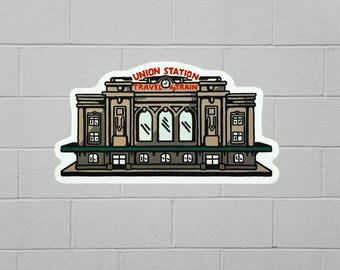 Vintage-Inspired Denver Union Station Sticker | Colorado Train Station Sticker