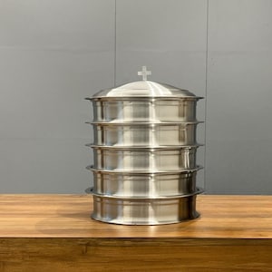 Wine tray Holy Sacrament Communion Tray Set- Holy Serving Trays With A Lid 5 Holy serving tray with lid Festive occasion First Communion