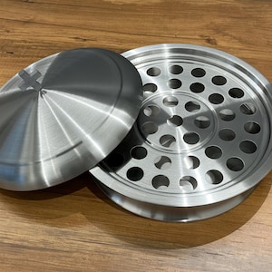 Holy Communion Wine Serving Tray-Stainless Steel- Lid Holy Catholic Utensils for Church-Mirror/Matt Finish Stainless Steel