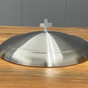 Holy Communion Tray Lid Stainless Steel Premium Communion Tray Cover Holy Cup Tray Cover for Churches Communion Supplies