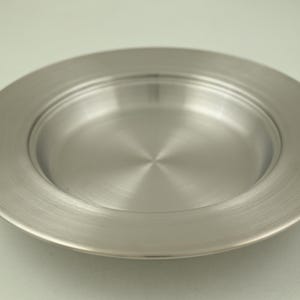Communion Bread Plate Stainless Steel Holy Offering Bowl for Cherished Religious Gifts First Communion Gift, Christmas Gift, Church Supplies